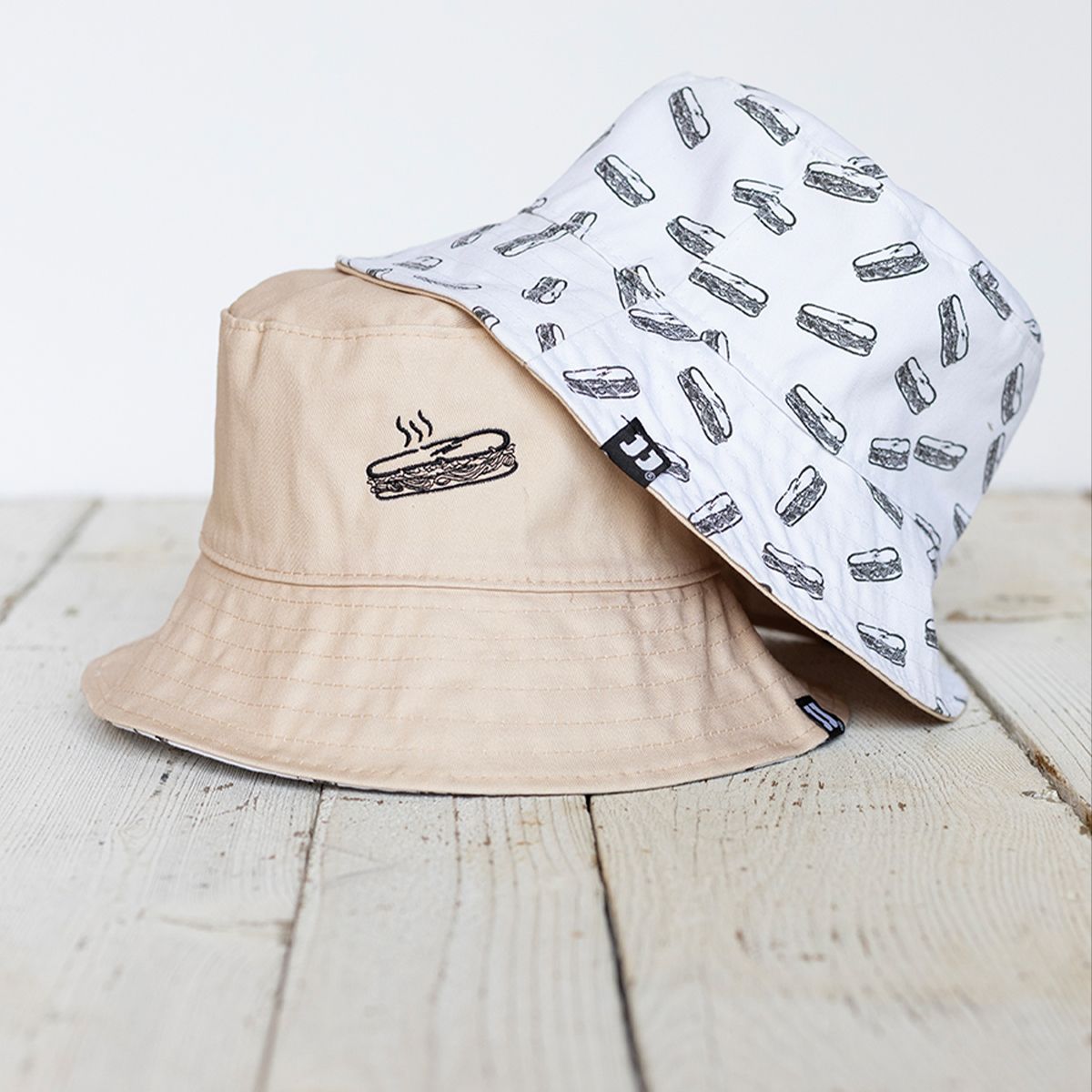 帽子 always reversible embroid JJ REVERSIBLE TOASTED BUCKET HAT – Jimmy Store