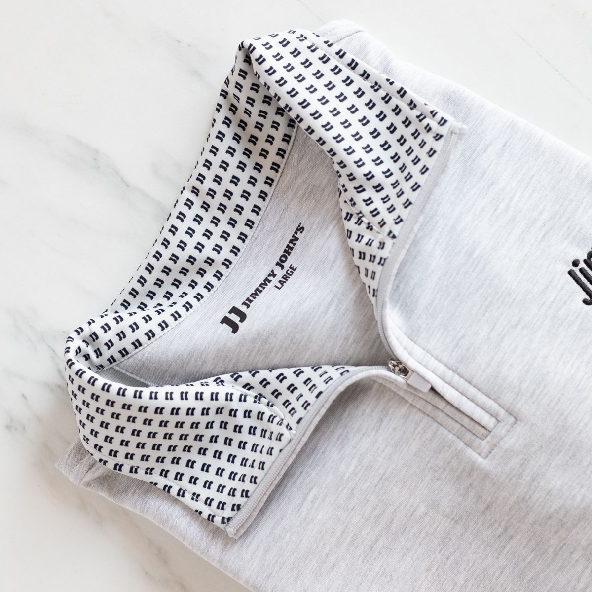 LIGHT GREY 1/4 ZIP