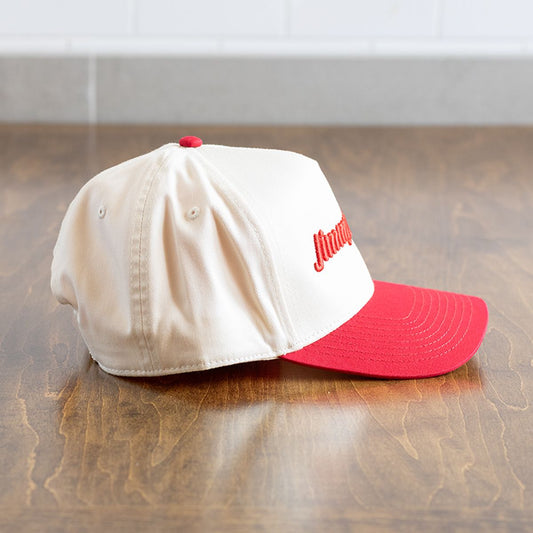 RED & CREAM JIMMY JOHN'S HAT