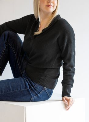 JJ QUINCE POLO CASHMERE SWEATER