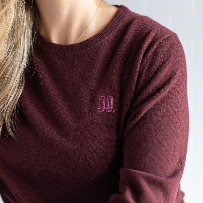 QUINCE® JJ MAROON CASHMERE SWEATER