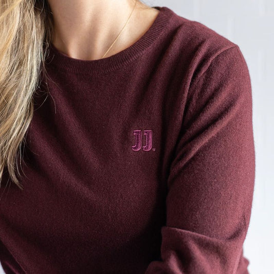 QUINCE® JJ MAROON CASHMERE SWEATER