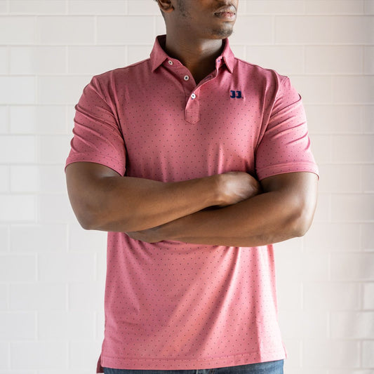 STITCH® PEBBLE ROSE DOTTED POLO