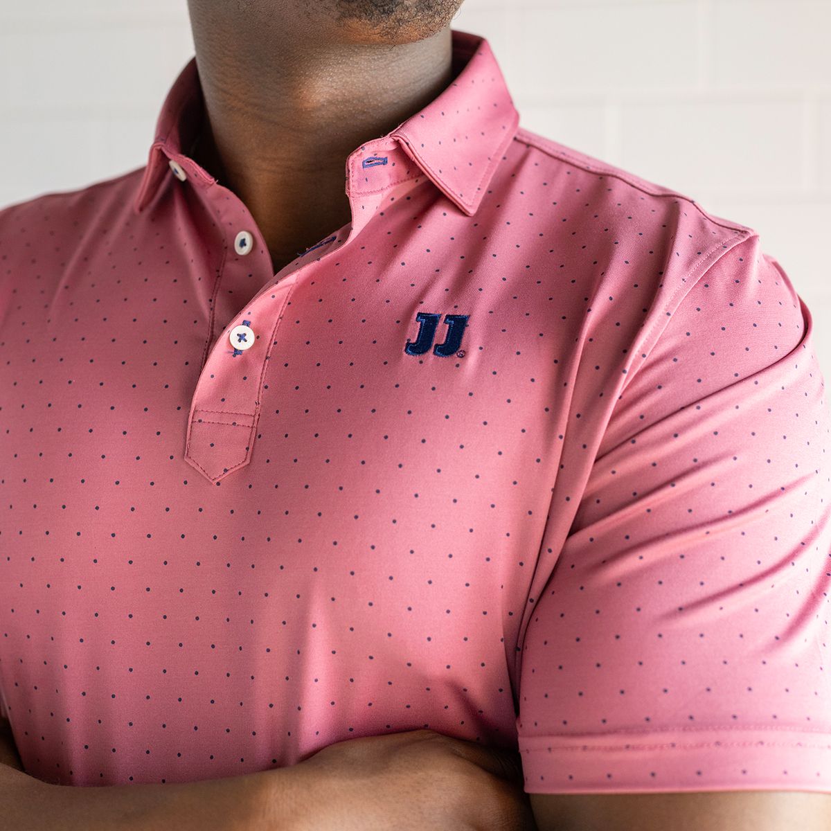 STITCH® PEBBLE ROSE DOTTED POLO