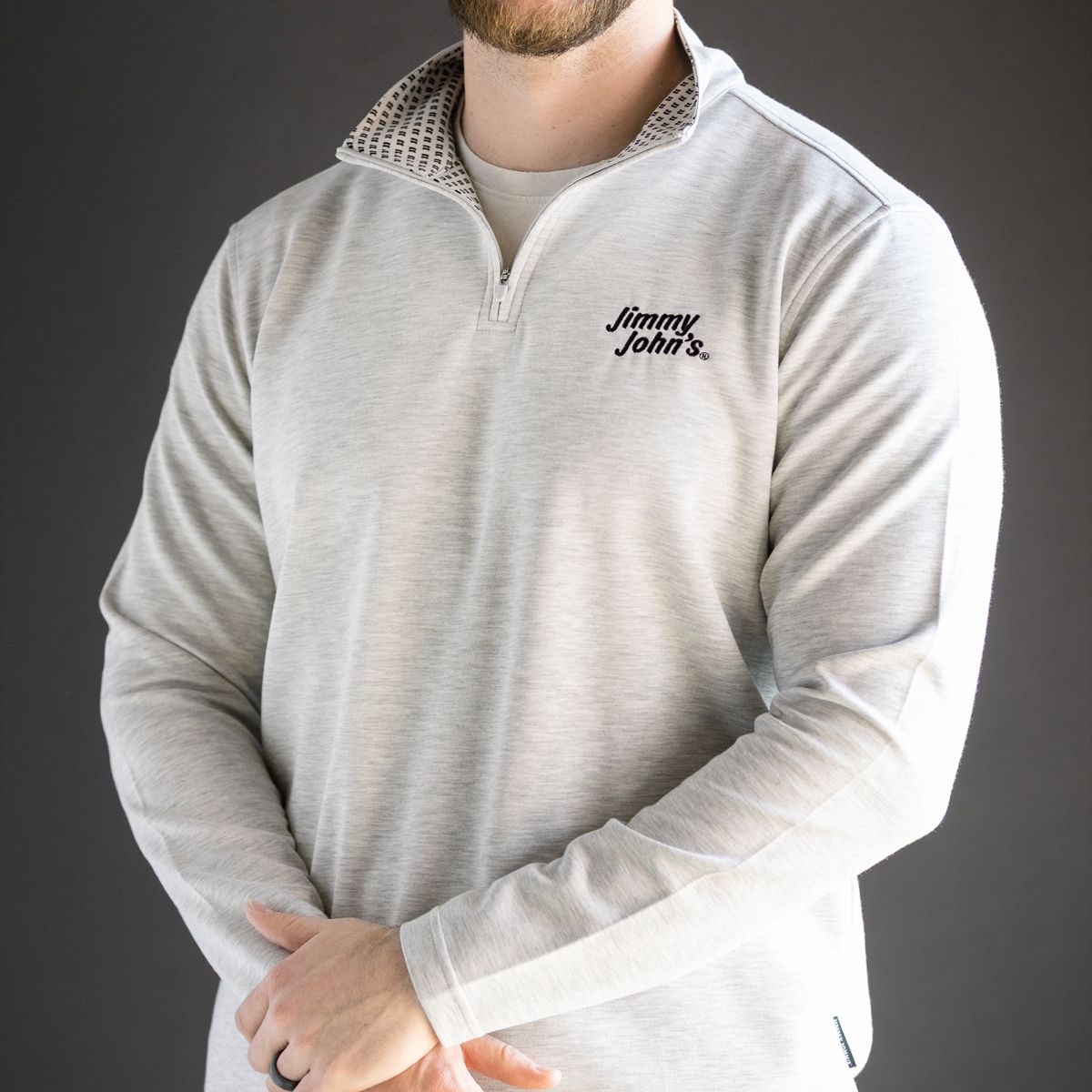 LIGHT GREY 1/4 ZIP