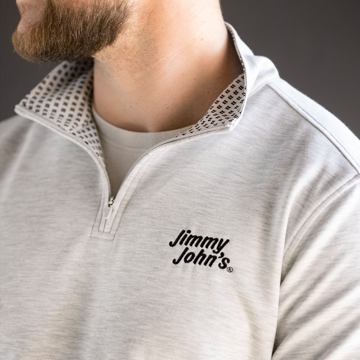 LIGHT GREY 1/4 ZIP