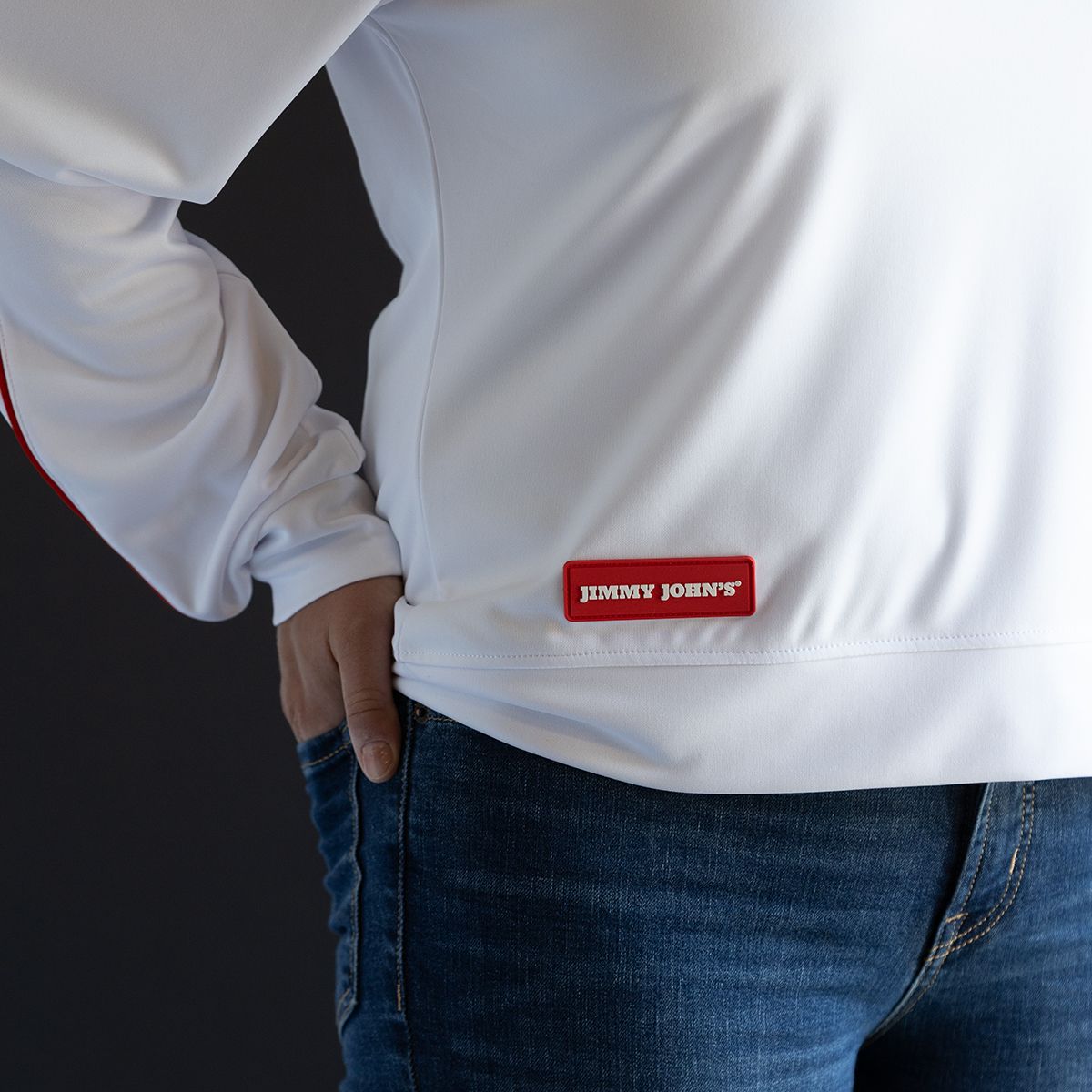 JJ WOMEN'S WHITE 1/4 ZIP