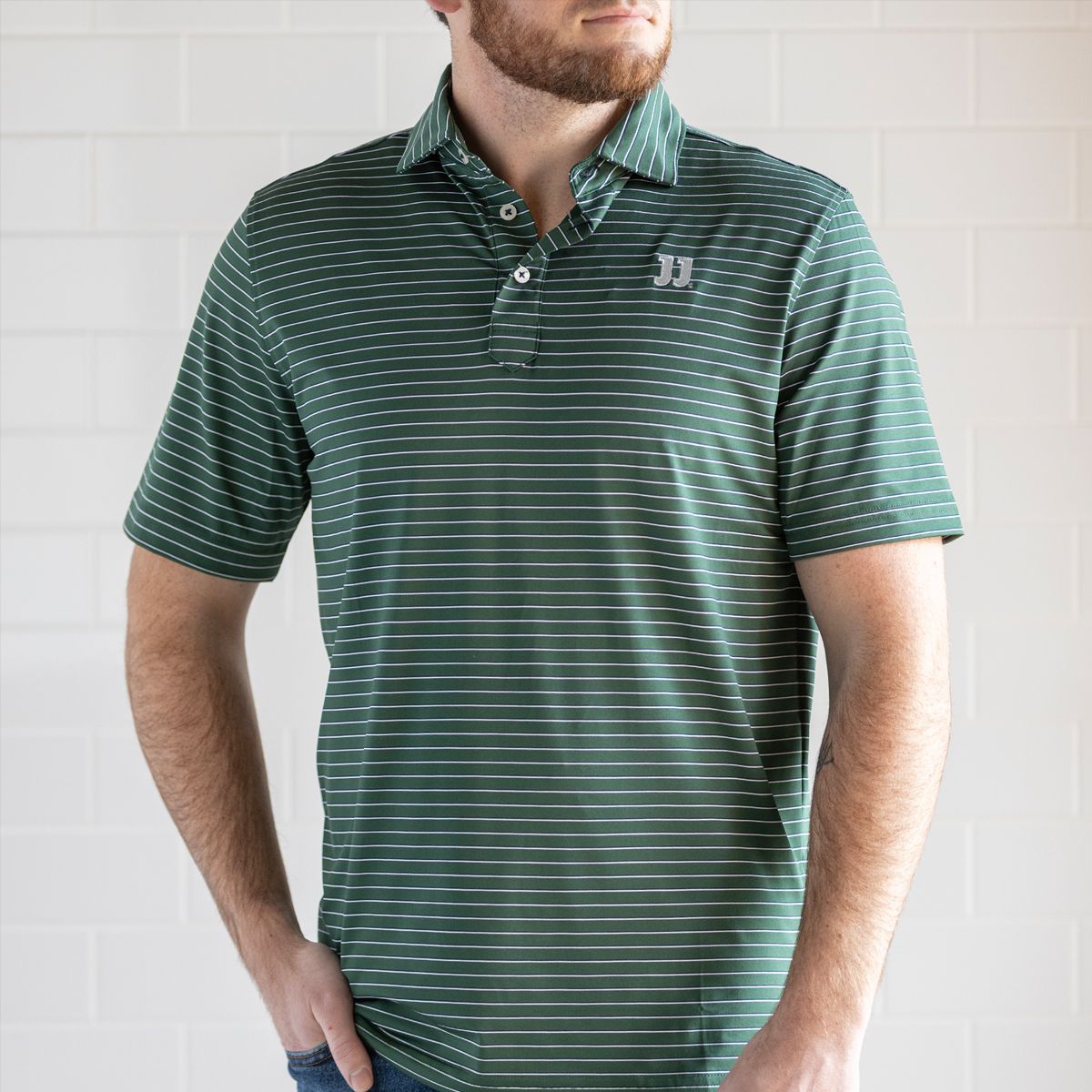 STITCH® FERNWOOD STRIPED POLO