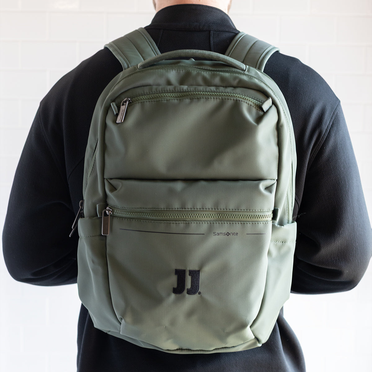 JJ GREEN SAMSONITE BACKPACK