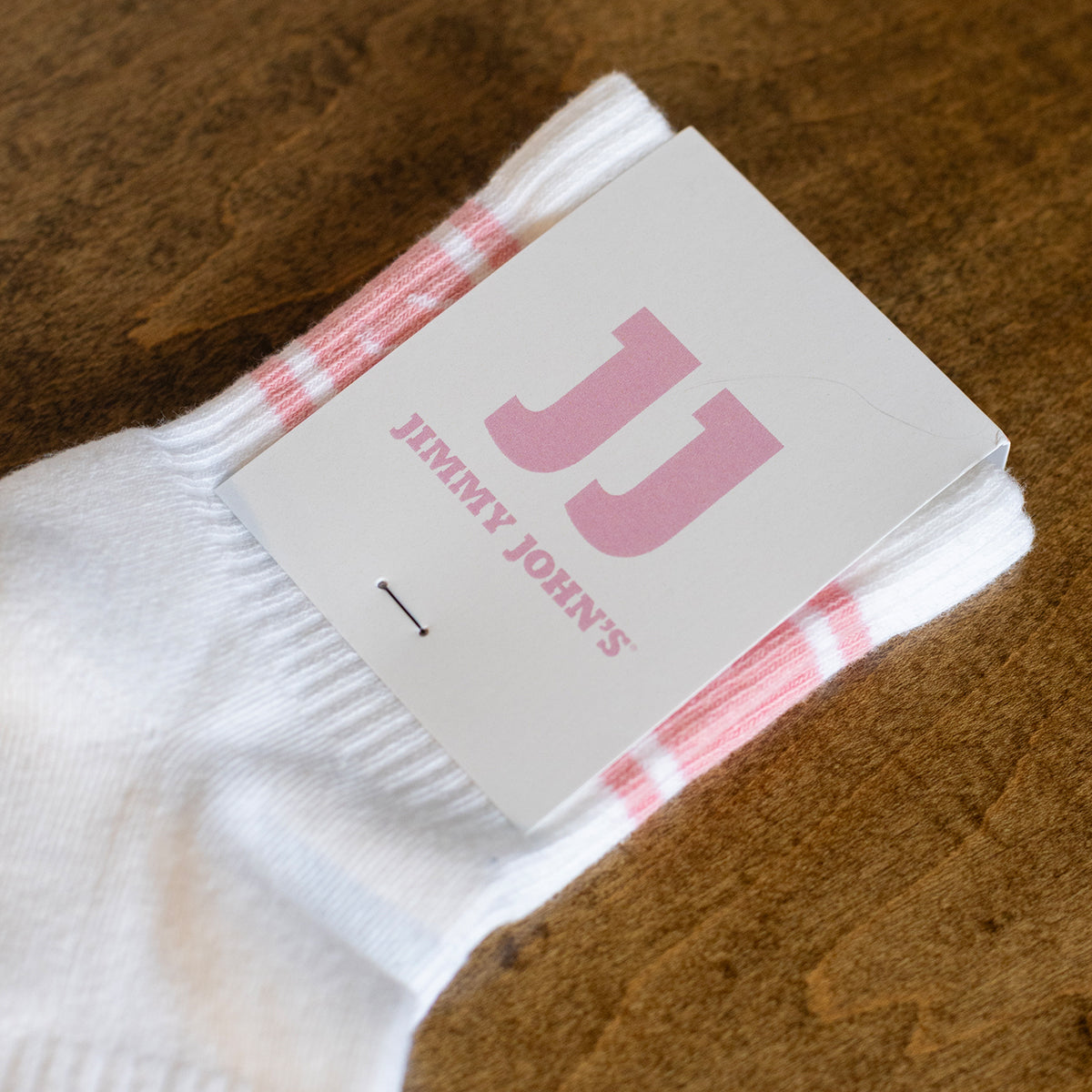 JJ PINK ANKLE CREW SOCKS