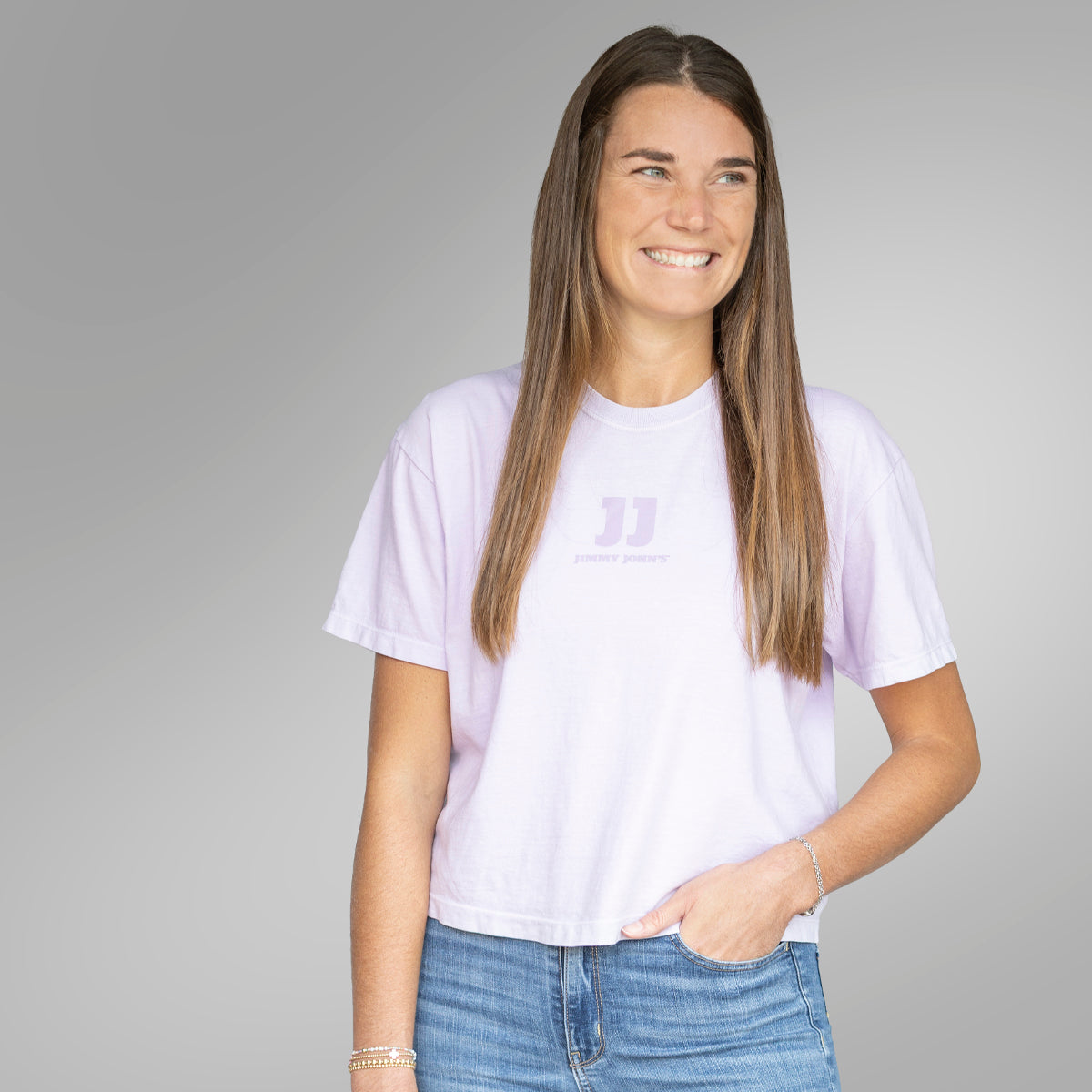 LILAC COMFORT COLORS® JJ CROPPED TEE